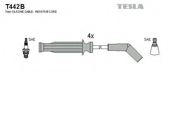TESLA T442B Комплект проводов зажигания