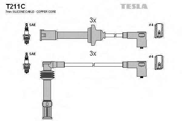 TESLA T211C Комплект проводов зажигания