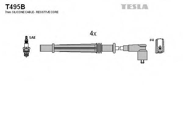 TESLA T495B Комплект проводов зажигания