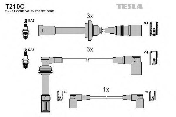 TESLA T210C Комплект проводов зажигания
