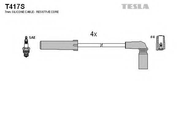 TESLA T417S Комплект проводов зажигания