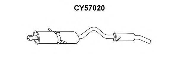 Глушитель выхлопных газов конечный VENEPORTE CY57020