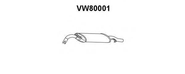 Глушитель выхлопных газов конечный VENEPORTE VW80001