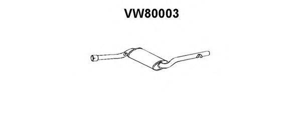 VENEPORTE VW80003 Средний глушитель выхлопных газов