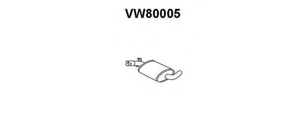 Средний глушитель выхлопных газов VENEPORTE VW80005