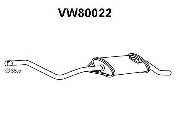 Глушитель выхлопных газов конечный VENEPORTE VW80022