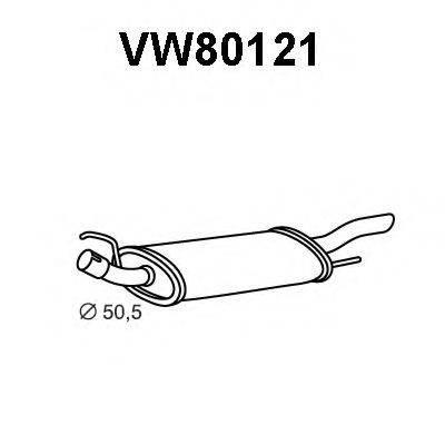 Глушитель выхлопных газов конечный VENEPORTE VW80121