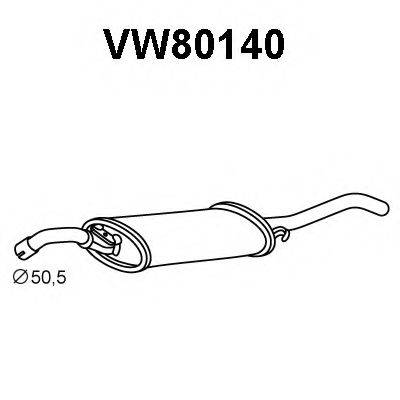 Глушитель выхлопных газов конечный VENEPORTE VW80140