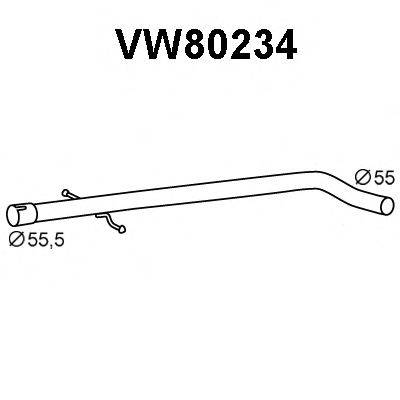 Труба выхлопного газа VENEPORTE VW80234
