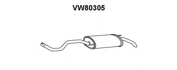 Глушитель выхлопных газов конечный VENEPORTE VW80305