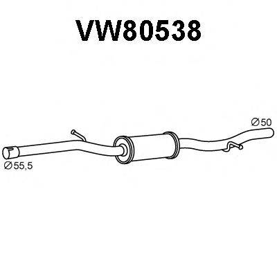 VENEPORTE VW80538 Средний глушитель выхлопных газов