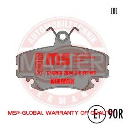 Комплект тормозных колодок, дисковый тормоз MASTER-SPORT 13046028342K-SET-MS