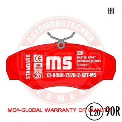 Комплект тормозных колодок, дисковый тормоз MASTER-SPORT 13046029762-SET-MS
