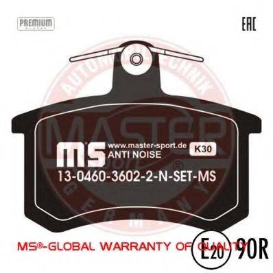 Комплект тормозных колодок, дисковый тормоз MASTER-SPORT 13046036022N-SET-MS