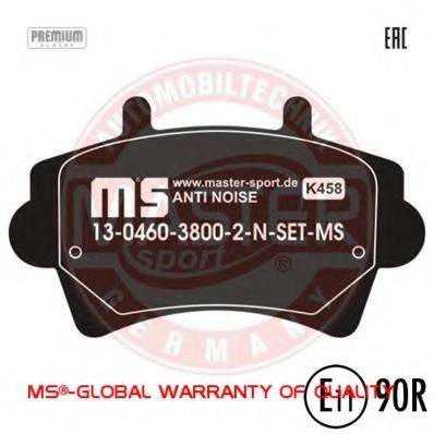 Комплект тормозных колодок, дисковый тормоз MASTER-SPORT 13046038002N-SET-MS