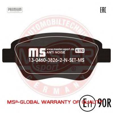 Комплект тормозных колодок, дисковый тормоз MASTER-SPORT 13046038262N-SET-MS