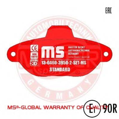 Комплект тормозных колодок, дисковый тормоз MASTER-SPORT 13046039502-SET-MS