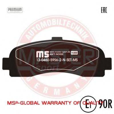 Комплект тормозных колодок, дисковый тормоз MASTER-SPORT 13046059562N-SET-MS