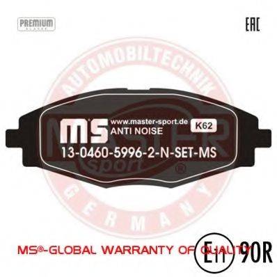 Комплект тормозных колодок, дисковый тормоз MASTER-SPORT 13046059962N-SET-MS
