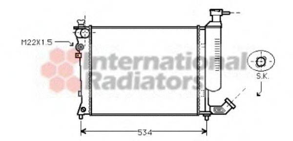 Радиатор, охлаждение двигателя VAN WEZEL 09002059