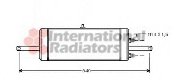 масляный радиатор, двигательное масло VAN WEZEL 37003237