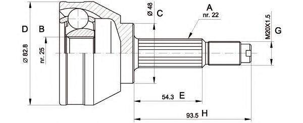 Шарнирный комплект, приводной вал OPEN PARTS CVJ5003.10