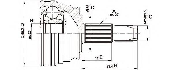 Шарнирный комплект, приводной вал OPEN PARTS CVJ5506.10
