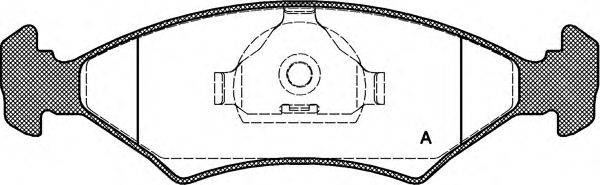 Комплект тормозных колодок, дисковый тормоз OPEN PARTS BPA0119.20