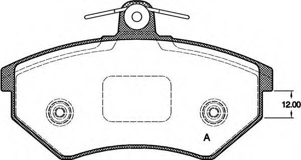 Комплект тормозных колодок, дисковый тормоз OPEN PARTS BPA0134.40