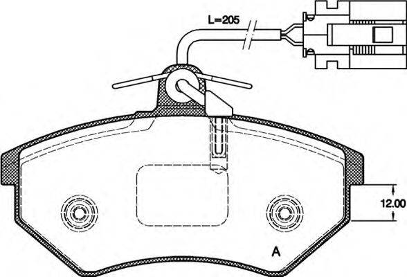 Комплект тормозных колодок, дисковый тормоз OPEN PARTS BPA0134.62