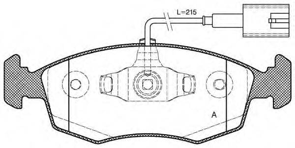 Комплект тормозных колодок, дисковый тормоз OPEN PARTS BPA0172.52