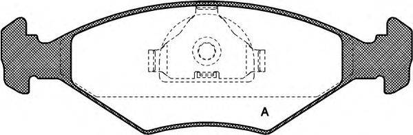 Комплект тормозных колодок, дисковый тормоз OPEN PARTS BPA0281.10