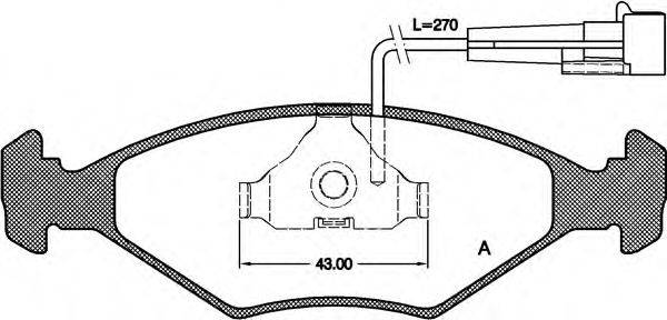 Комплект тормозных колодок, дисковый тормоз OPEN PARTS BPA0281.12