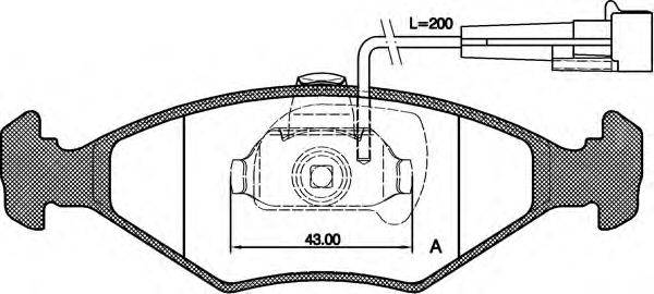 Комплект тормозных колодок, дисковый тормоз OPEN PARTS BPA0281.42