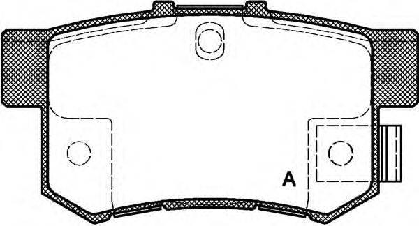 Комплект тормозных колодок, дисковый тормоз OPEN PARTS BPA0325.22