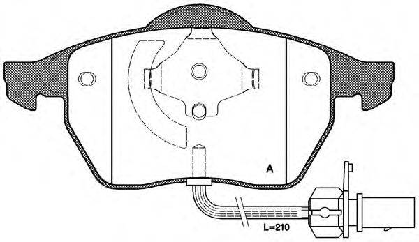 Комплект тормозных колодок, дисковый тормоз OPEN PARTS BPA0390.22