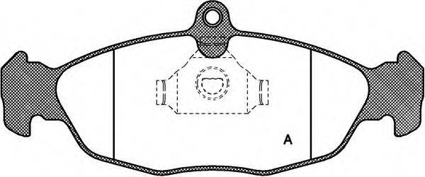 Комплект тормозных колодок, дисковый тормоз OPEN PARTS BPA0393.00