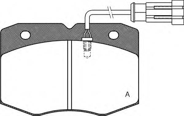 Комплект тормозных колодок, дисковый тормоз OPEN PARTS BPA0435.12