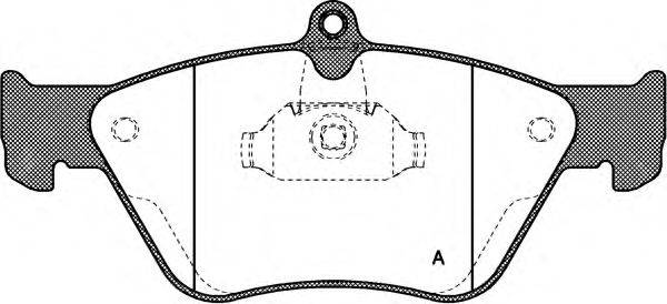 Комплект тормозных колодок, дисковый тормоз OPEN PARTS BPA0468.00