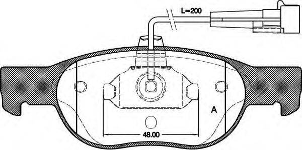 Комплект тормозных колодок, дисковый тормоз OPEN PARTS BPA0588.11