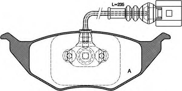 Комплект тормозных колодок, дисковый тормоз OPEN PARTS BPA0718.11