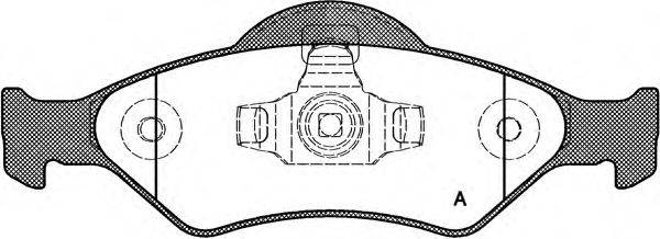Комплект тормозных колодок, дисковый тормоз OPEN PARTS BPA0765.00