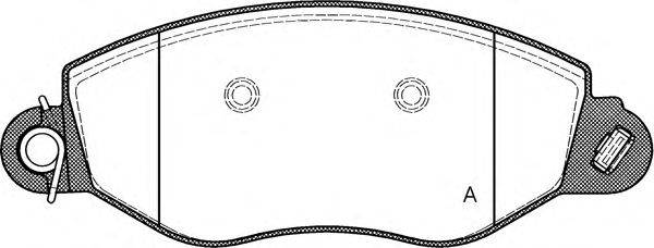 Комплект тормозных колодок, дисковый тормоз OPEN PARTS BPA0772.12