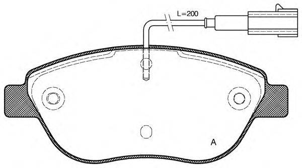 Комплект тормозных колодок, дисковый тормоз OPEN PARTS BPA0859.01