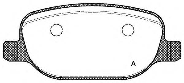 OPEN PARTS BPA087800 Комплект тормозных колодок, дисковый тормоз