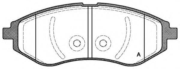 Комплект тормозных колодок, дисковый тормоз OPEN PARTS BPA0986.00