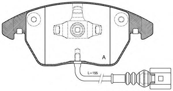 Комплект тормозных колодок, дисковый тормоз OPEN PARTS BPA1030.01