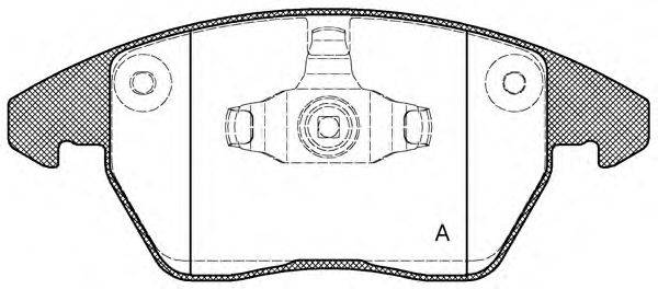 Комплект тормозных колодок, дисковый тормоз OPEN PARTS BPA1030.10