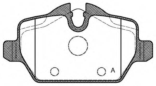 Комплект тормозных колодок, дисковый тормоз OPEN PARTS BPA1132.00