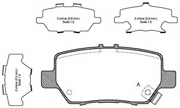Комплект тормозных колодок, дисковый тормоз OPEN PARTS BPA1168.02